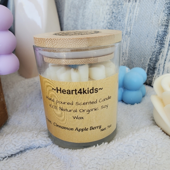 Heart4kids Scented Candles Cinnamon Apple Berry 2×(7oz) - Picture 3 of 5